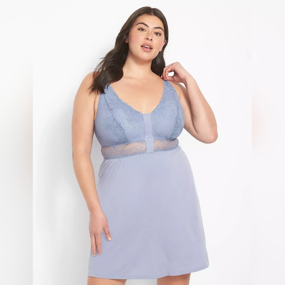 Cacique cotton lace chemise